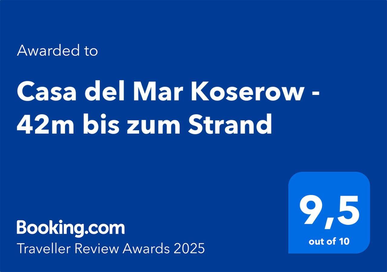 Fewo Am Strand In Koserow - Casa Del Mar - 42M Bis Zum Strand Zewnętrze zdjęcie